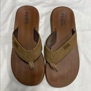 Flojos Tan Sandals Casual Flip-Flops Men's Size 10-11